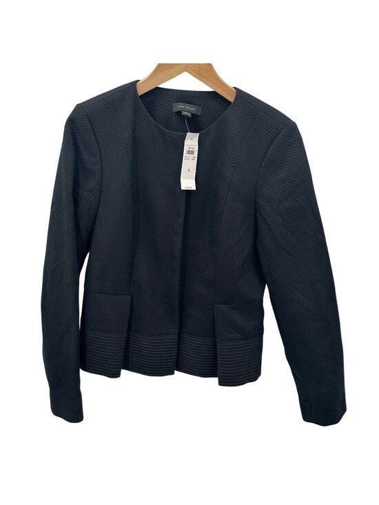 Ann Taylor Jackets & Blazers - ANN TAYLOR NWT Black Peplum Full Zip Blazer // 4
